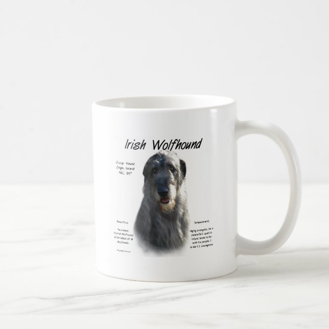 Grey Irish Wolfhound History  Coffee Mug (Right)