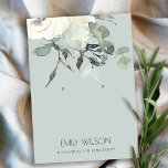 GREY IVORY WHITE FLORAL BUNCH EARRING DISPLAY BUSINESS CARD<br><div class="desc">If you need any further customisation please feel free to message me on yellowfebstudio@gmail.com.</div>