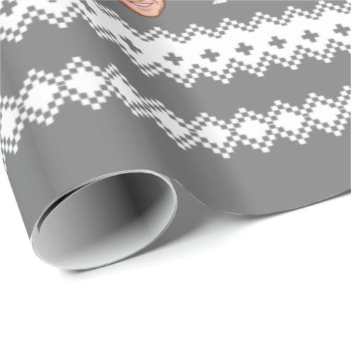 Grey Joe Biden Holiday Wrapping Paper