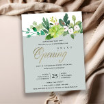 GREY KRAFT FOLIAGE FRAME GRAND OPENING CEREMONY POSTCARD<br><div class="desc">For any further customisation or any other matching items,  please feel free to contact me at yellowfebstudio@gmail.com</div>