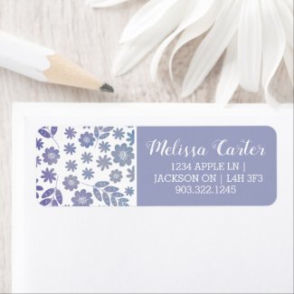 Grey & Lavender Floral Pattern
