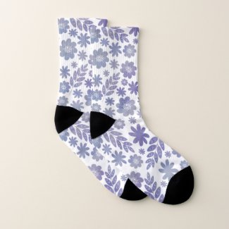 Grey & Lavender Floral Pattern