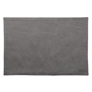 Grey Leather Print Texture Pattern Cloth Placemat