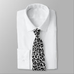 Grey Leopard Print Tie at Zazzle