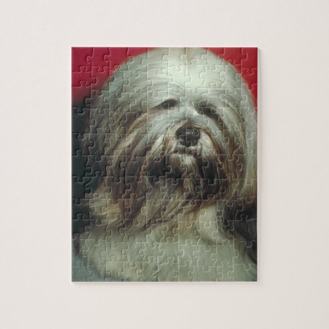 Grey Lhasa Apso Dog Puzzle (Vertical)