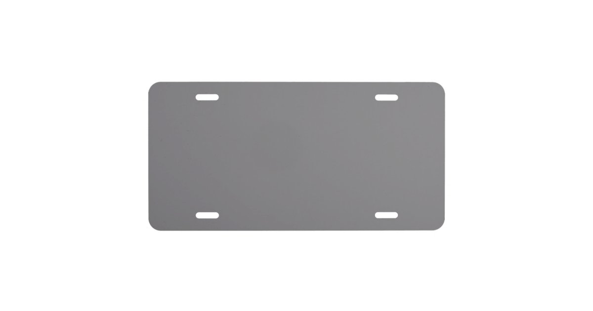 “Grey” License Plate | Zazzle