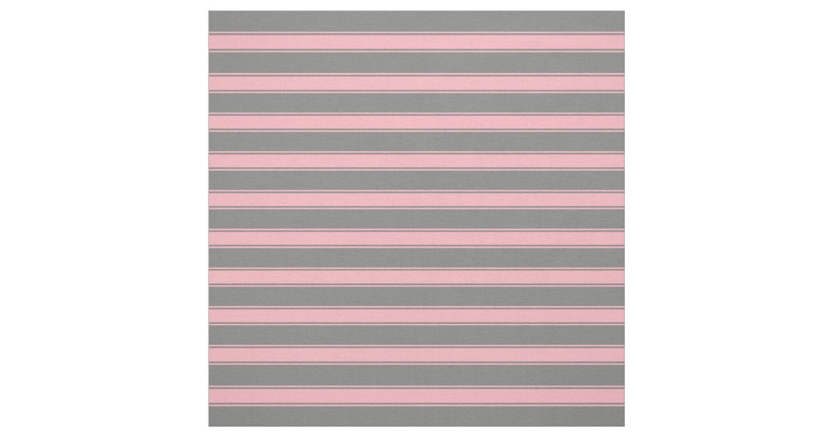 Grey & Light Pink Lines/Stripes Pattern Fabric Zazzle