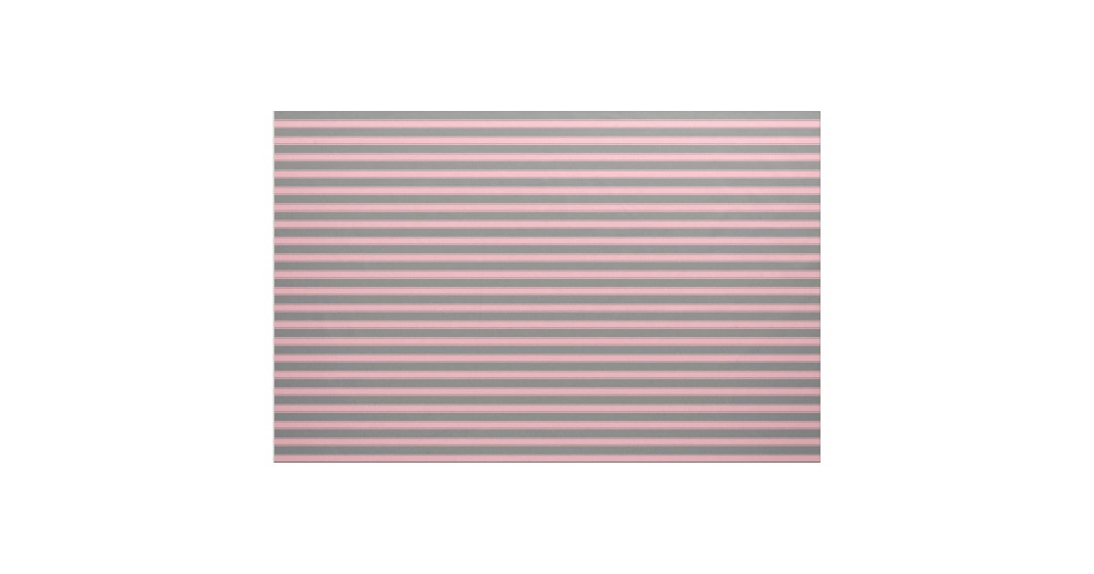 Grey & Light Pink Lines/Stripes Pattern Fabric Zazzle