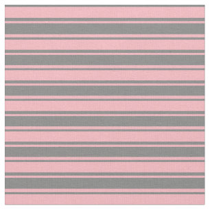 Grey & Light Pink Striped Pattern Fabric