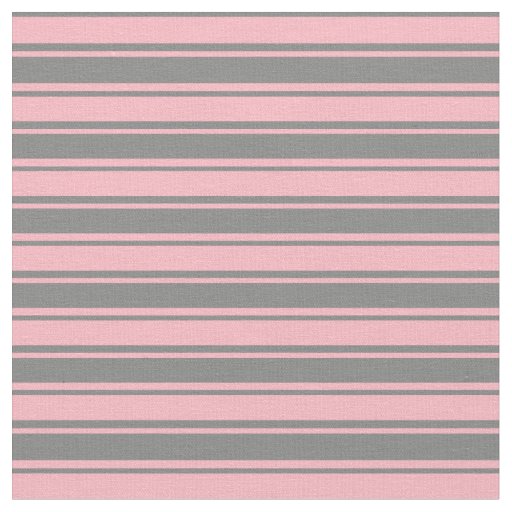 Grey & Light Pink Striped Pattern Fabric