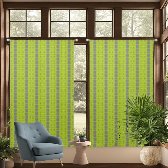Grey Lime Green Patterned Drapes Curtains (Grey Lime Green Patterned Drapes Curtains)