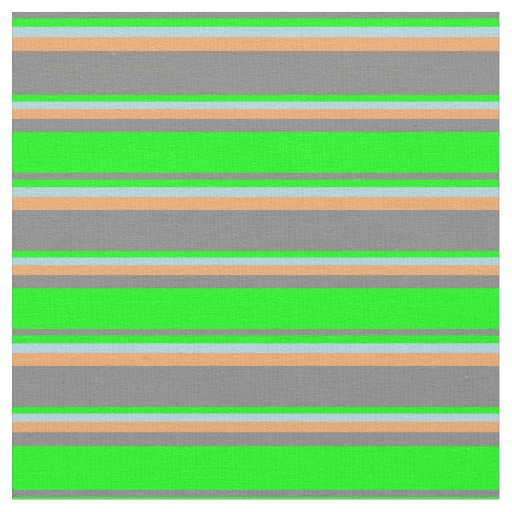 Grey, Lime, Light Blue & Brown Lines Pattern Fabric