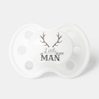 Grey Little Man Pacifer Set of 3 Pacifier