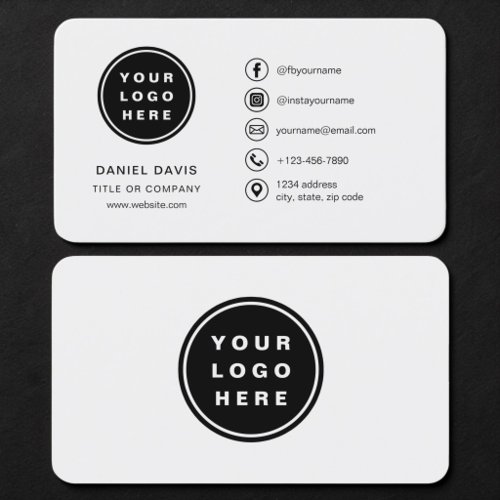 Grey Logo Business Card