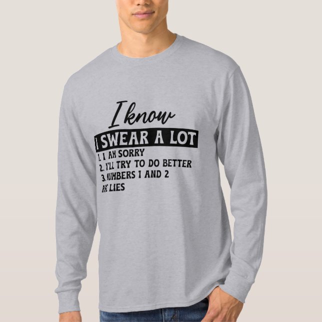Grey Long Sleeve Men's T-shirt (Front)