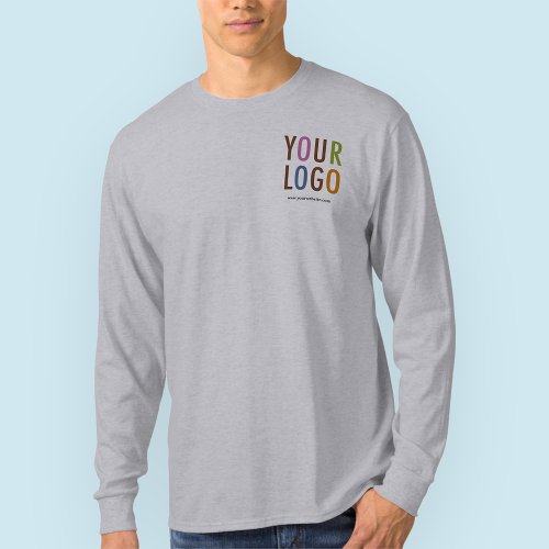 Grey Long Sleeve Shirt Uniform Custom Company Logo