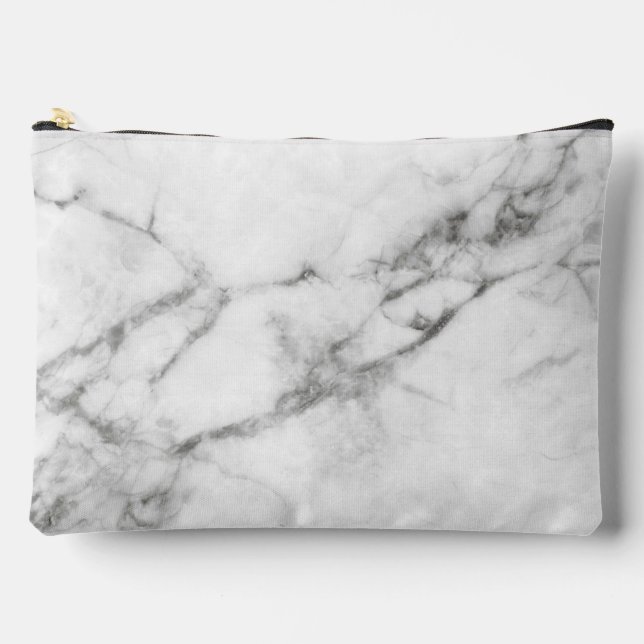 Grey Marble cosmetic Bag (Front)