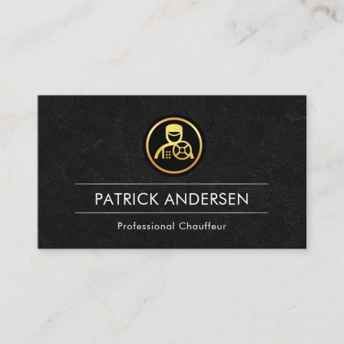 Grey Marble Grunge Texture Chauffeur Business Card