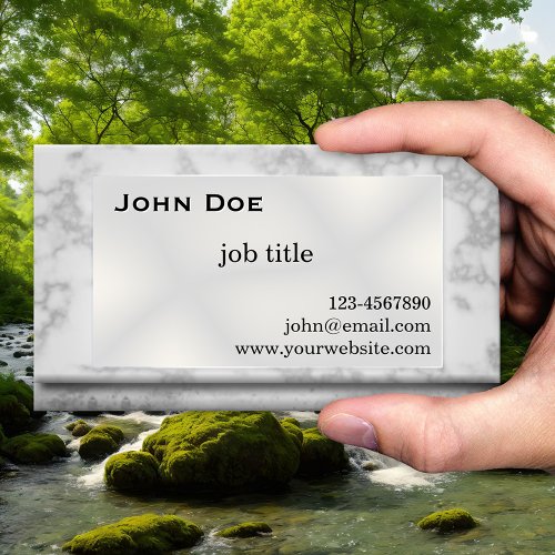 Grey Marble Stone Business Card