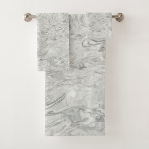 Grey marble surface pattern bath towel set