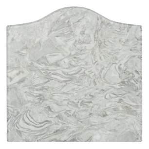 Grey marble surface pattern door sign