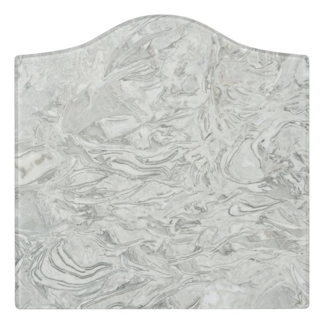 Grey marble surface pattern door sign (Large Crest Front)