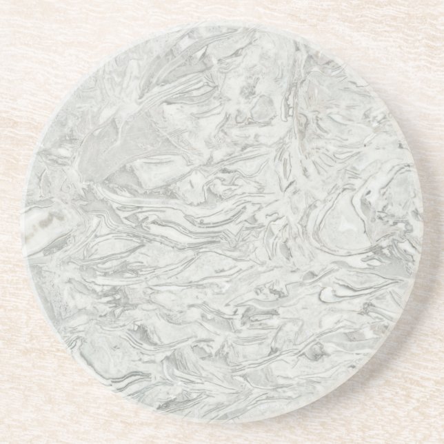 Grey marble surface pattern drink coaster (Front)