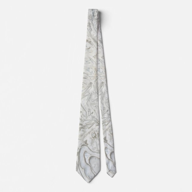 Grey marble surface pattern neck tie (Front)