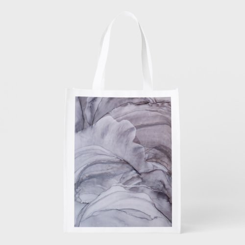 Grey marble texture grocery bag