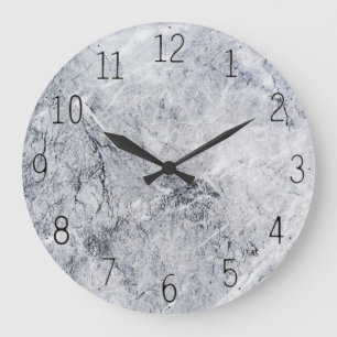 grey marble wall clock