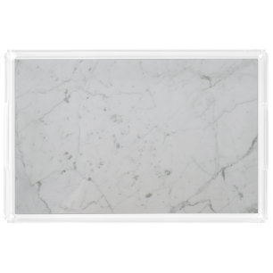 Grey Marble White Extra-Large Tray
