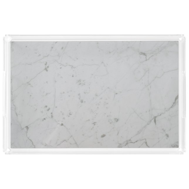 Grey Marble White Extra-Large Tray (Front)
