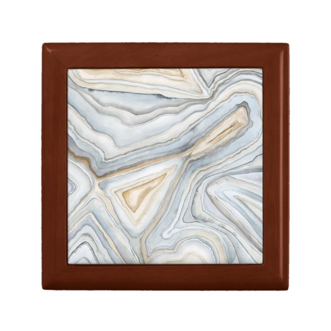 Grey Marbled Abstract Design Gift Box (Front)