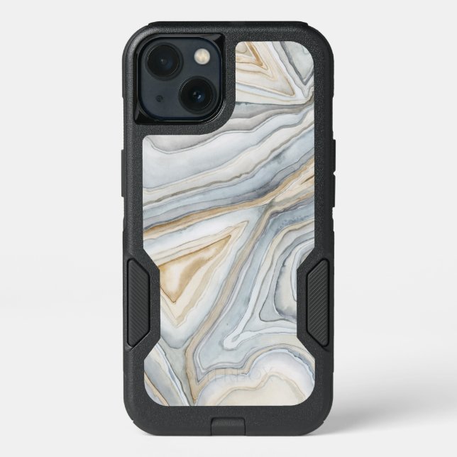 Grey Marbled Abstract Design Otterbox iPhone Case (Back)