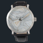 Grey Marbled Abstract Design Watch<br><div class="desc">Grey Marbled Abstract Design. Artist: Megan Meagher. Image ID: 90591FN.</div>
