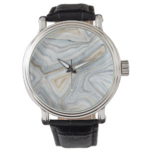 Grey Marbled Abstract Design Watch