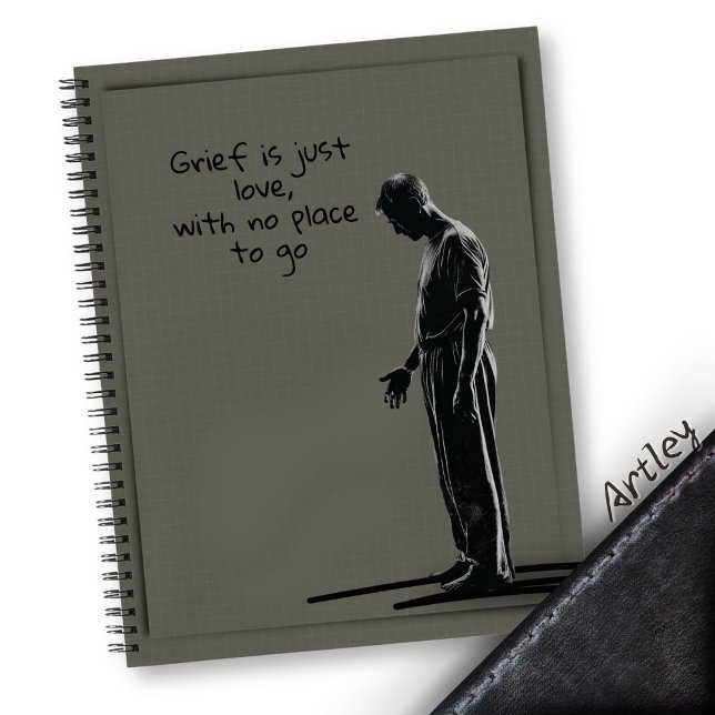 Grey Mens Loss Grief Journal Pen Ink Notebook (Creator Uploaded)