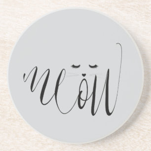 Grey Meow Cat Coaster