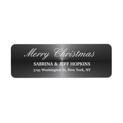 Grey Merry Christmas Message Family Sheet Label