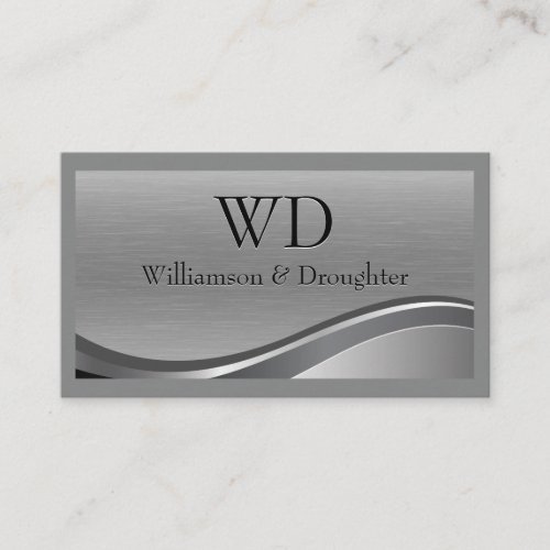 Grey Metal Background  Simple Brushed Texture Business Card