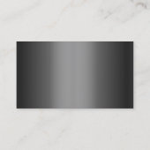 Grey Metal Financial Advisor Business Card (Back)
