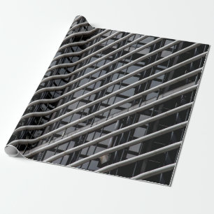 Grey metal frame wrapping paper