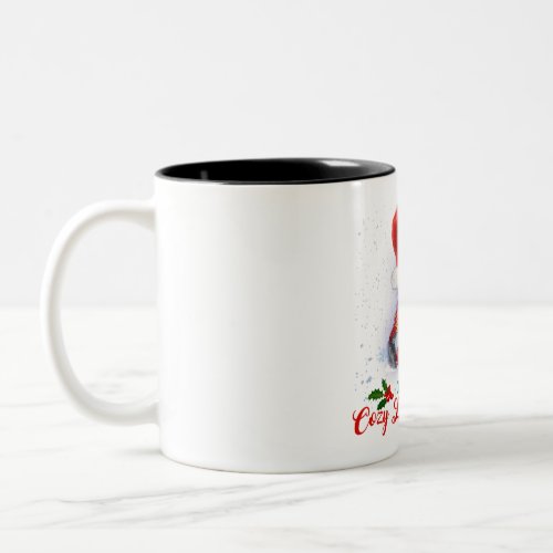 Grey Miniature Schnauzer Have A Cozy Christmas Two_Tone Coffee Mug