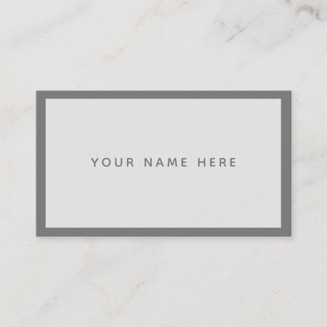 Grey Minimal Business Card (Front)