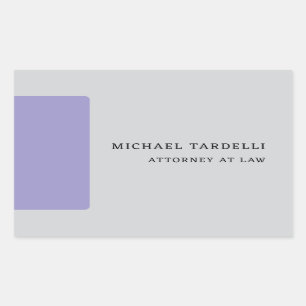 Grey Minimalist Classical Professional Rectangular Sticker