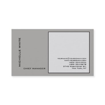 Grey Minimalist Elegant Plain Professional Business Card Grey Minimalist Elegant Plain Professional Business Card