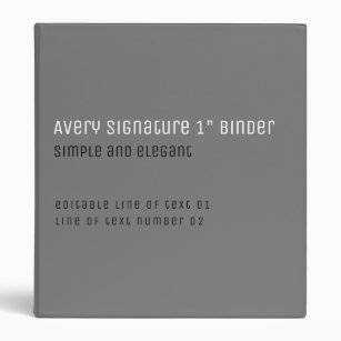 grey minimalist elegant professional   3 ring binder