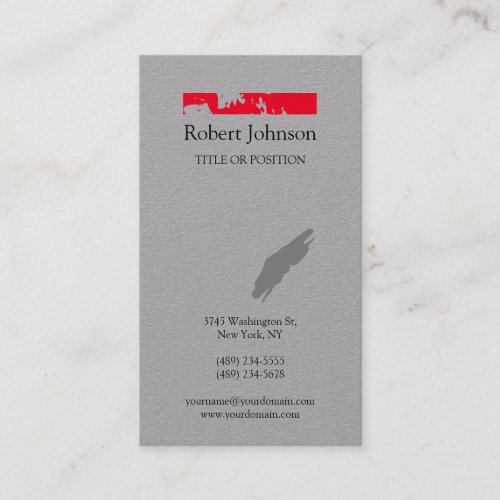 Grey Minimalist Modern Plain Simple Unique Business Card