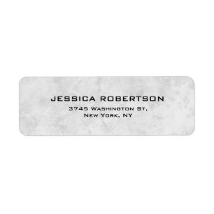 Grey Minimalist Plain Elegant Modern Trendy Label