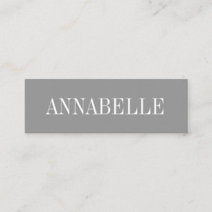 Grey minimalist trendy modern business card